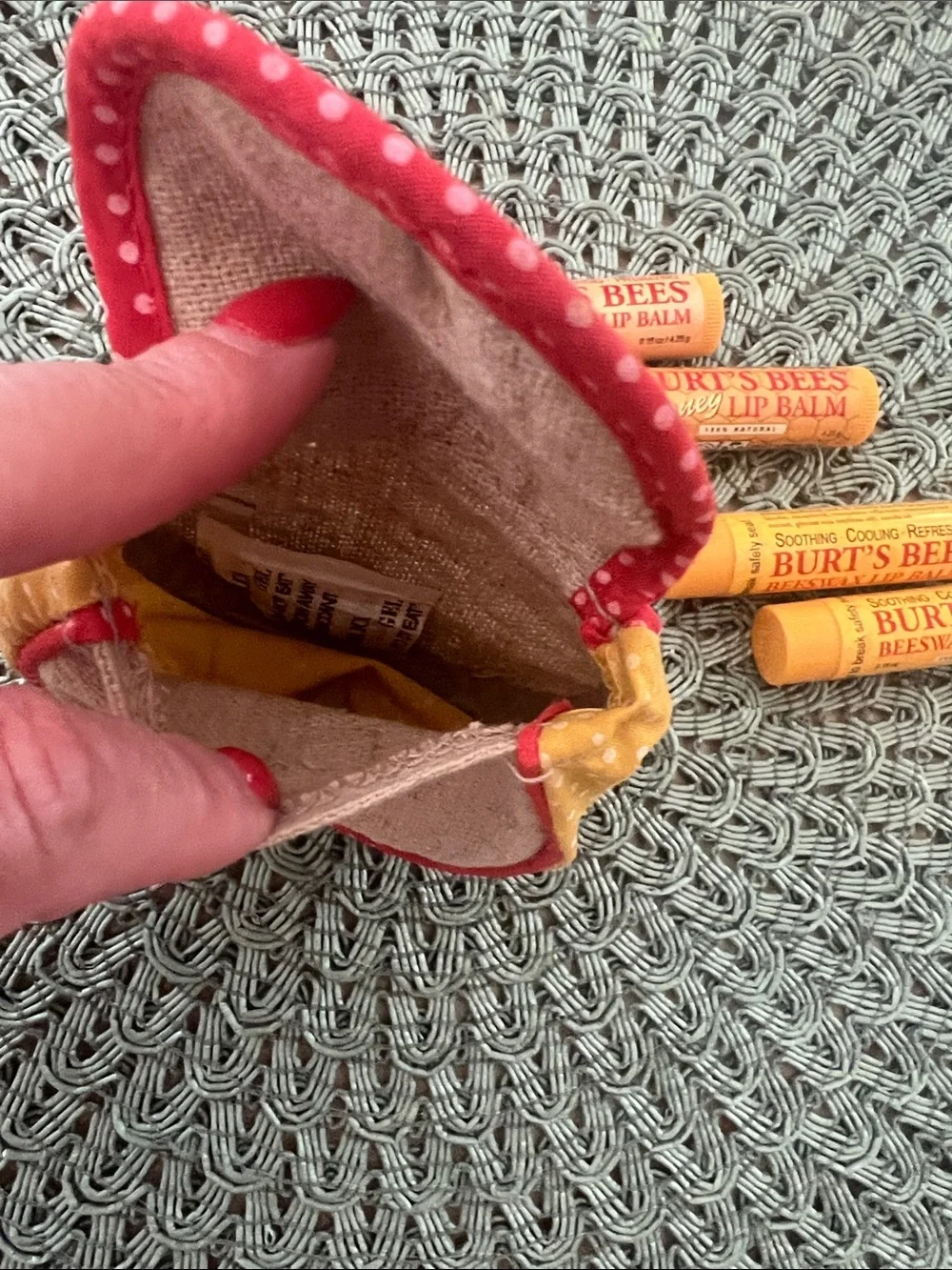 New never opened, Burt's Bees replenishing lip 👄 balms (4) in pouch.
